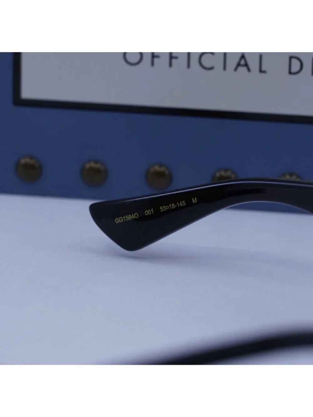 Gucci GG1584O 001 Rectangle Eyeglasses 53mm - Shiny Black